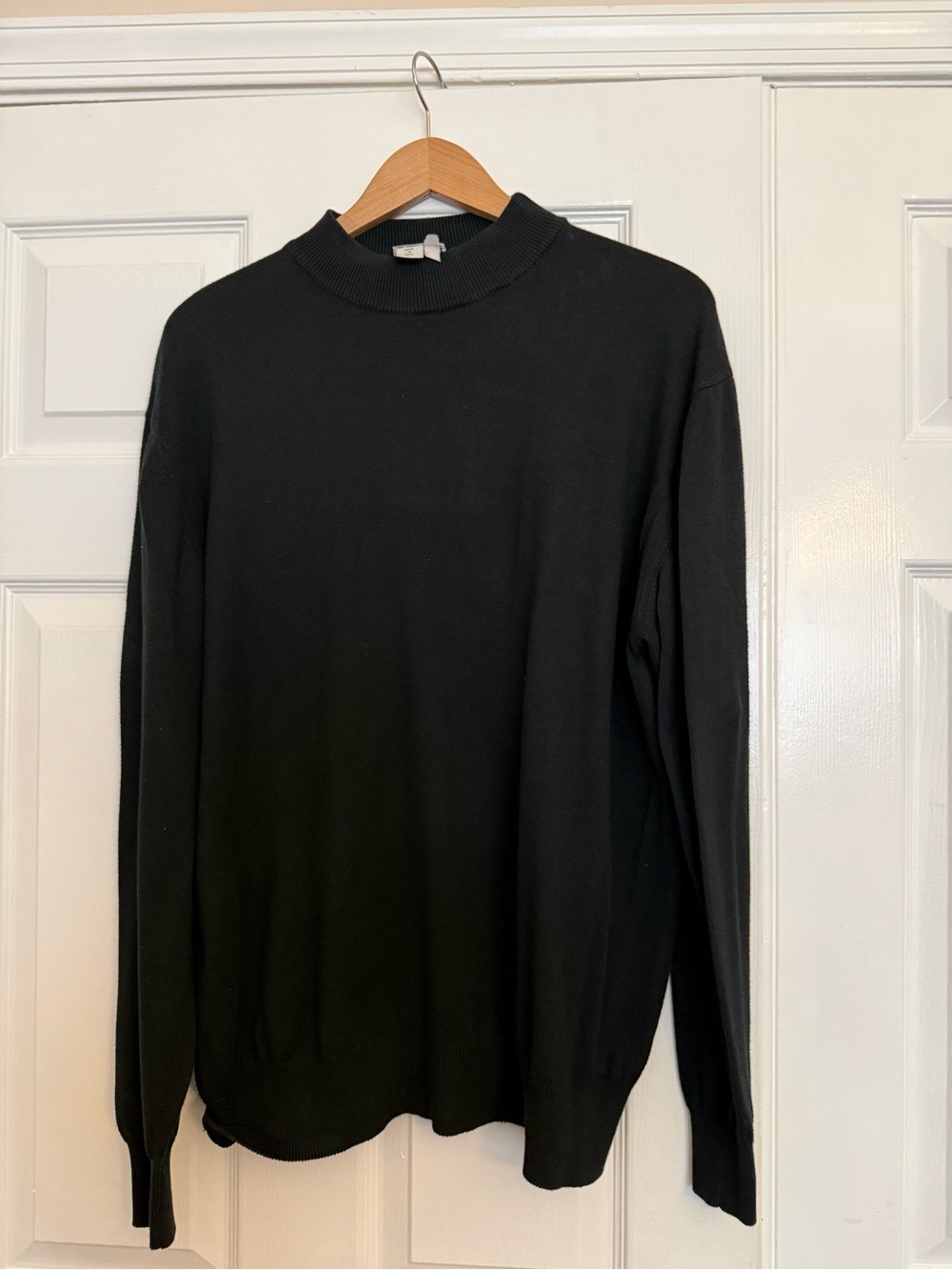 Saks Fifth Avenue Black Mock-Neck Men's Sweater